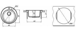 Кухонная мойка Florentina Никосия шампань